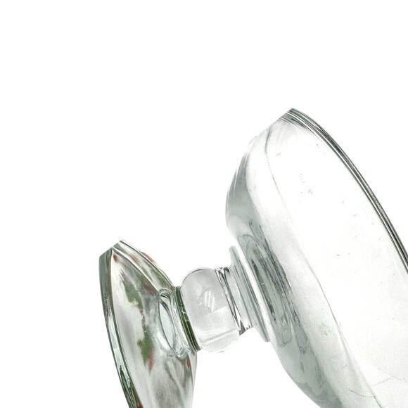 AVON Hostess Collection Glass Pedestal Holly Berry Motif Compote Candy Dish 1981 - Picture 6 of 6